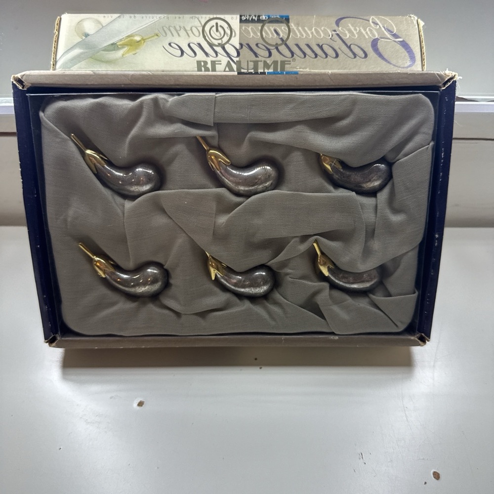 Gold and Silver tone Eggplants Knife